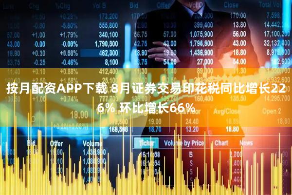 按月配资APP下载 8月证券交易印花税同比增长226% 环比增长66%