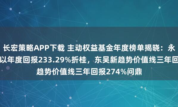 长宏策略APP下载 主动权益基金年度榜单揭晓：永赢科技智选A以年度回报233.29%折桂，东吴新趋势价值线三年回报274%问鼎