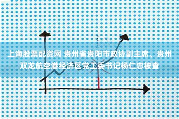 上海股票配资网 贵州省贵阳市政协副主席、贵州双龙航空港经济区党工委书记杨仁忠被查