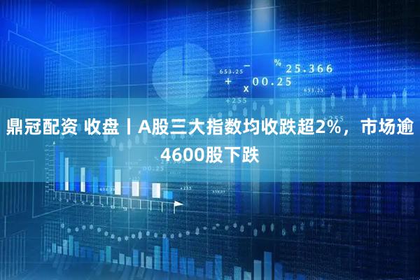 鼎冠配资 收盘丨A股三大指数均收跌超2%，市场逾4600股下跌